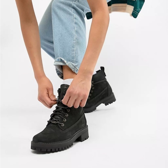 Timberland • Courmayeur Valley Lace Up Boots A2CQT black nubuck leather 6 inch